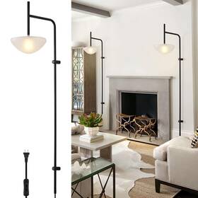 Unoba431 Homluce Modern Plug In Wall Sconce Led Light With Switch G9 Base Conic