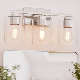 Tk-ca-jqd-bn-3t Honesorn Bathroom Light Fixtures 3 Vanity Brushed Nick