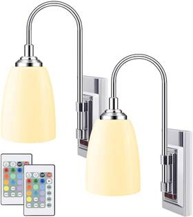 H-wall-slim-2pk-b Honwell Wall Lamp Battery Operated Led Sconces Indoor Cordless 2 Pack Rem