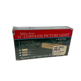 House Of Troy 771171135418 New Sealed Gallery Series 14 Inch Cordless Picture Light Brass