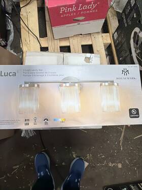 1859462 Housemark Luca 3-light Vanity Light Brushed Nickel Led Bathroom Sconce New Open