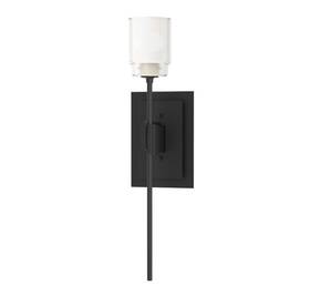 Hubbardton Forge 204320-skt-10-yc03 Echo Sconce 1-light Cast Glass Yc In Black