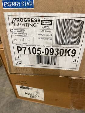 P7105-0930k9 Hubbell Lighting Inc. Progress Led Wall Sconce Brushed Nickel Energy Star P7105-0930k9 Hubbell Lighting Inc. Progress Led Wall Sconce Brushed Nickel Energy Star