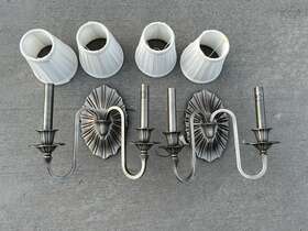 332-on Hudson Valley Lot Of 2 Pcs Classic Heritage Lights Empire Wall Sconces