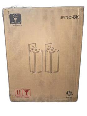 2f17902-bk Hukoro Martin 21 Inch H 1-light Matte Black Outdoor Wall Lantern Sconce 2-pack