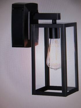 F17801-bk-ps Hukoro Martin 13 In 1-light Matte Black Outdoor Wall Sconce With Gfci Outlet