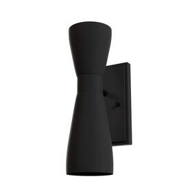 19826 Hunter - Zola 2-light Matte Black Small Sconce Light Dimmable Formal Style Fo