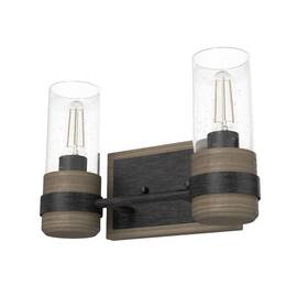 Style-8.5 Hunter Fans 19464 River Mill - 2 Light Bath Vanity In Rustic Inches
