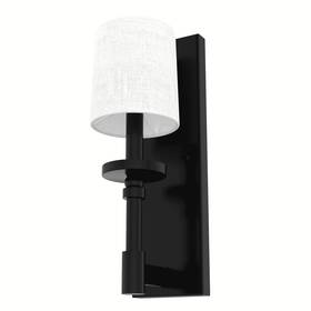 19692 Hunter Fans Matte Black One Light Wall Sconce From The Briargrove Collection