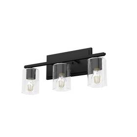 48030 Hunter Fans Natural Black Iron Three Light Vanity From The Kerrison Collection