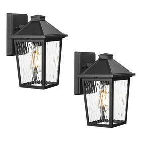 5hx64b-2pk-sw Hwh Investment Outdoor Wall Sconce 2 Pack Exterior Lighting Fixtures With Water Ri