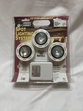 1100-06 Idc 756233110060 Spot Lighting Under Cabinet System 3 Light Kit Item White