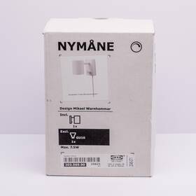 Ikea 203.596.90 Nym Ne Wall Lamp White New In Box Modern Gu10 Light Fixture