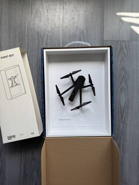 504.974.27 Ikea Motif White Art Event 2021 Wall Decoration Drone 10 X13 Inch Brand New