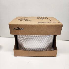 801.954.33 Ikea Alang White Woven Shade Wall Lamp