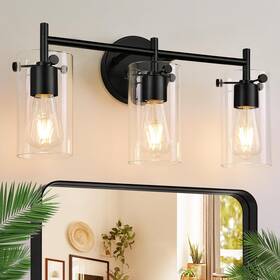 Yuszb1 Indoi Bathroom Light Fixtures 2023 Upgrade 3-light Matte Black
