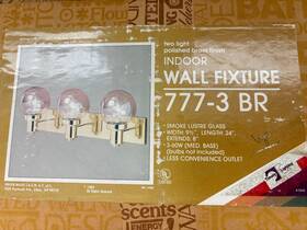 777-3 Indoor Accents Br 3 Light Polished Brass Finish Bathroom Fixture 777-3 Indoor Accents Br 3 Light Polished Brass Finish Bathroom Fixture