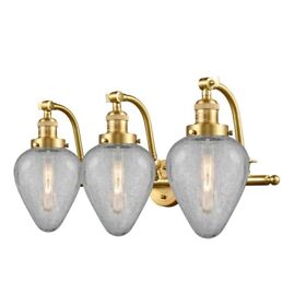 Innovations 3w 165-led Geneseo 3 Light Bath S Gold Crackle 515-3w-sg-g165-led