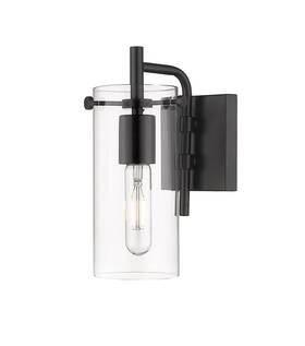 352-1w-bk-cl Innovations Creativity Meets Evolutionary Design 745684563723 Lighting Press 1-light Dimmable Bathroom Vanity Ligh