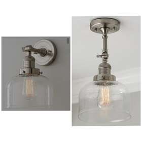 203-sn-g74 Innovations Lighting Adjustable Large Bell Wall Sconce Silver Bubble