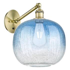 317-1w-ab-g481-10sb Innovations Lighting 317-1w-12-11 Brookhaven Sphere Sconce - Antique Brass /