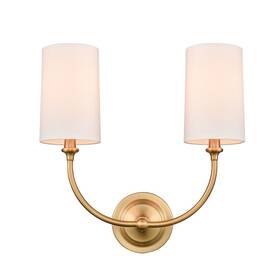 372-2w-sg-s1 Innovations Lighting Giselle 2 Light Sconce Satin Gold/off-white -