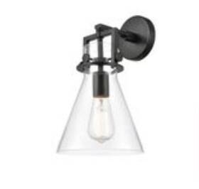411-1w-bk-8cl Innovations Lighting Restoration Newton Wall Sconce Matte Black