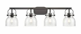 423-4w-bk-g412-6sdy Innovations Lighting Pilaster Ii Bell - 4 Light Bath
