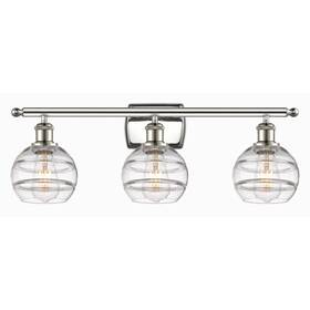 516-3w-pn-g556-6cl Innovations Lighting 516-3w-9-26-rochester-bathroom Vanity Light - Nickel