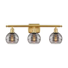 Innovations Lighting 516-3w-sg-g556-6sm 516-3w-9-26-rochester-bathroom Vanity Light - Satin Gold /
