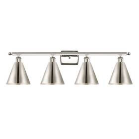 516-4w-pn-mbc-8-pn Innovations Lighting Ballston Cone 4 Light Bath Pn/pn -