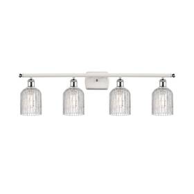 516-4w-wpc-g559-5cl Innovations Lighting 516-4w-10-35 Bridal Veil Vanity - White