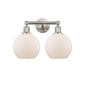 616-2w-sn-g121-8 Innovations Lighting 616-2w-13-17 Athens Vanity 2 Light - White