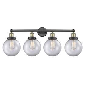 616-4w-bab-g202-8 Innovations Lighting 616-4w-10-34-l Beacon Vanity 4 Light - Black