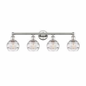 616-4w-pn-g556-6cl Innovations Lighting Rochester - 4 Light Bath Vanity In