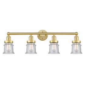 616-4w-sg-g184s Innovations Lighting 616-4w-11-32 Canton Vanity 4 Light - Satin Gold /