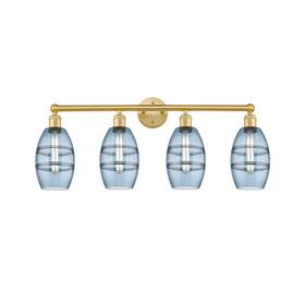 616-4w-sg-g557-6bl Innovations Lighting 616-4w-10-33 Vaz Vanity 4 Light 33 Inch W - Satin Gold /