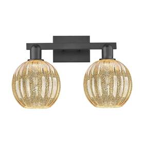 716-2w-bk-g458-7me Innovations Lighting 716-2w-12-16 Preston Vanity 2 Light - Black