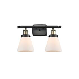 Innovations Lighting 745684255796 Ballston Urban Cone - 2 Light 16 Inch Bath Vanity