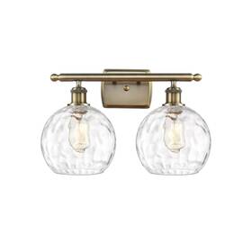 Innovations Lighting 745684639022 Athens Water Glass 2 Light 18 Inch Bath Vanity