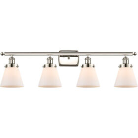 916-4w-pn-g61 Innovations Lighting Ballston Small Cone Bathroom Vanity Light
