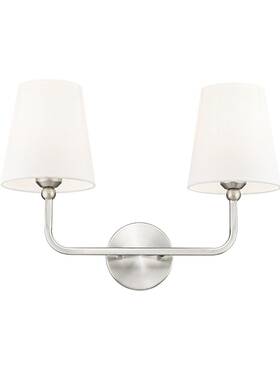 119321-674 Inspired Designs Dawson 16 Inch W X 12 H 7 E 2-light Brushed Nickel Vanity Light