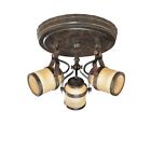Ec9076io Iron Bay Ceiling Semi-flush 3-light Oxide Fixture Mount Hampton