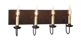 9185h1 Irvins Country Tinware Four Arm Vanity Light In Hartford Black Over Red 9185h1 Irvins Country Tinware Four Arm Vanity Light In Hartford Black Over Red