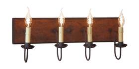 9185h4 Irvins Country Tinware Four Arm Vanity Light In Hartford Pumpkin