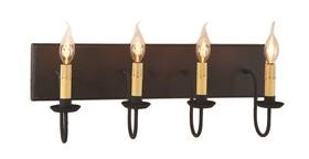 9185tbor Irvins Country Tinware Four Arm Vanity Light In Black