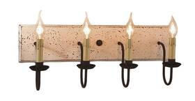 9185tvwh Irvins Country Tinware Four Arm Vanity Light In Vintage White
