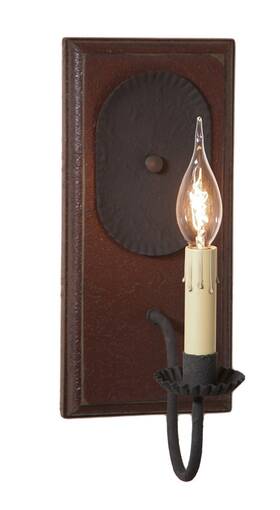 9191tplr Irvins Country Tinware Wilcrest Wall Sconce In Americana Red 12 Inches