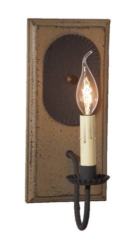 9191tpwd Irvins Country Tinware Wilcrest Wall Sconce Textured Pearwood Finish 12 Inches