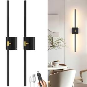 Metal-db2p Ithird Battery Operated Wall Sconce Set Of 2 Rechargeable Lights Wireless Scon